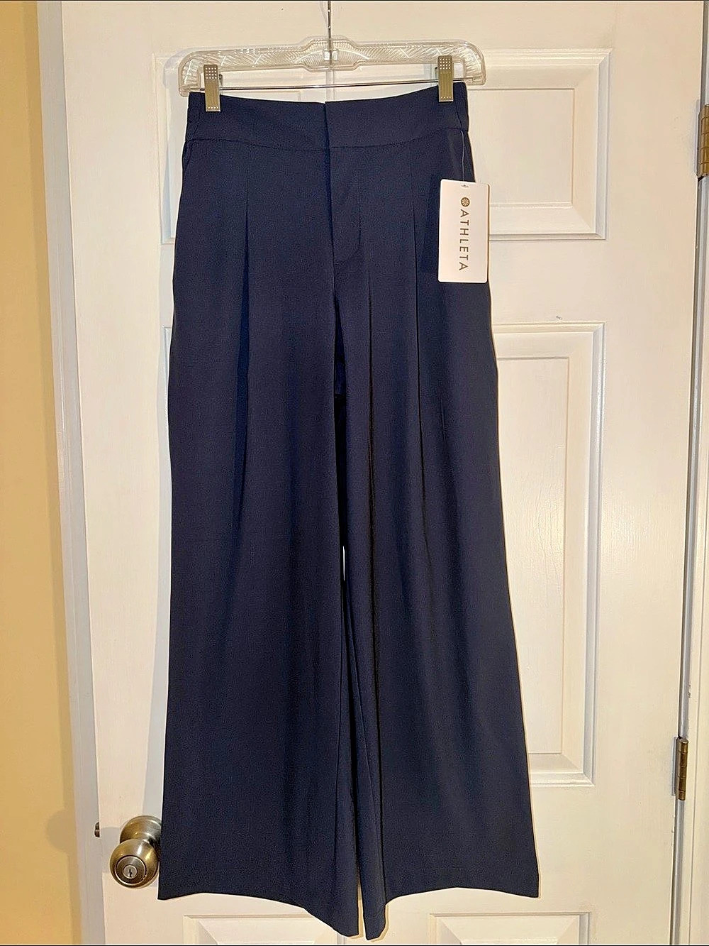 Athleta Pinnacle Trouser Wide Leg Trousers in Navy NWT